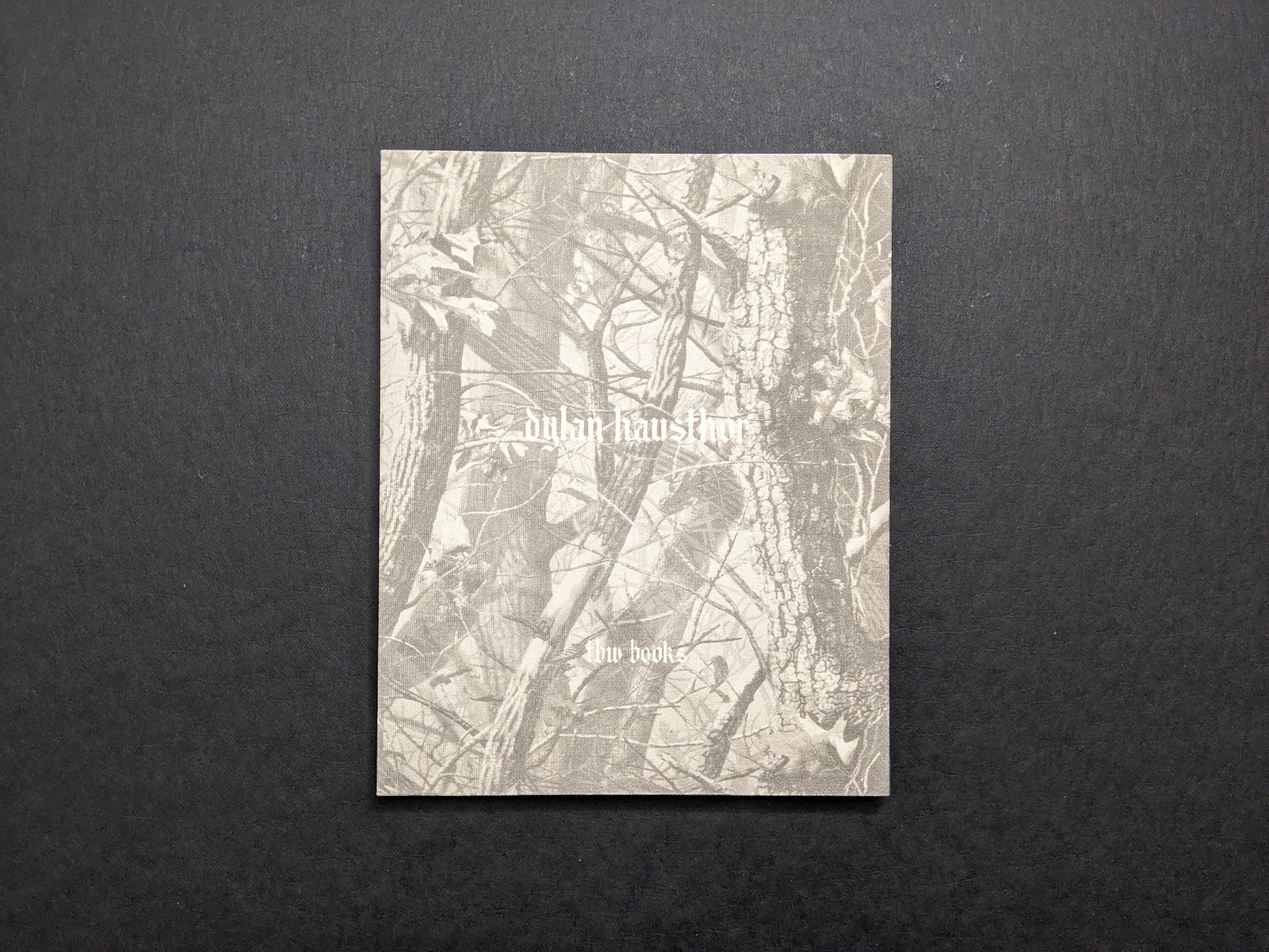 What the Rain Might Bring by Dylan Hausthor — back cover with woodland texture, author name, and the TBW Books imprint.